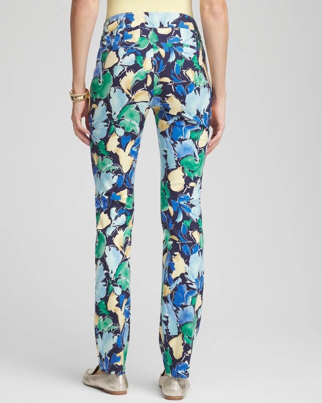 Brigitte Slub Floral Slim Pants - image 3